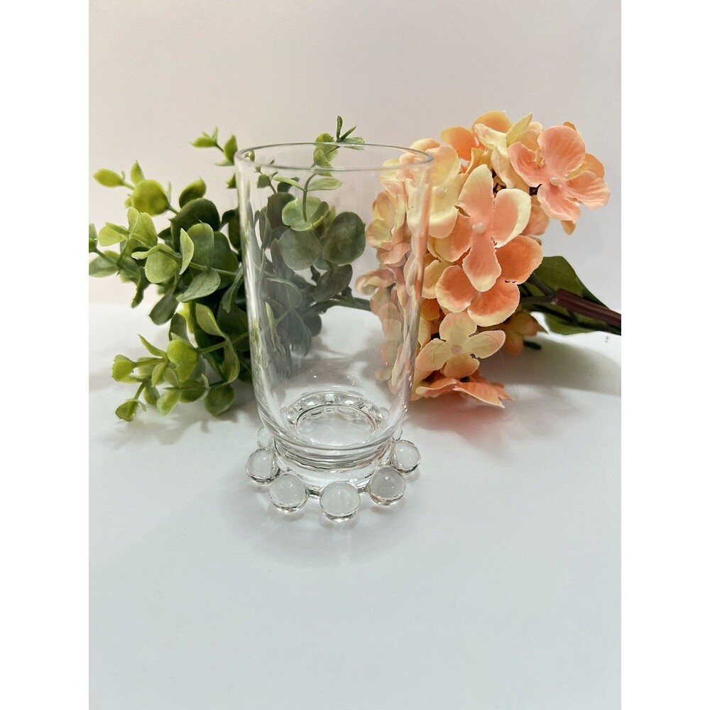 Vintage Imperial Glass Candlewick Footed Juice Glass 1960s